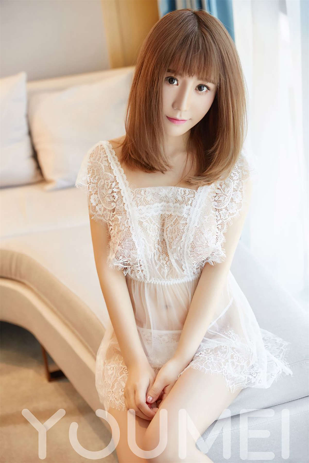 YouMei尤美 2018.06.21 VOL.027 纯白蕾丝 绯月樱-Cherry插图1