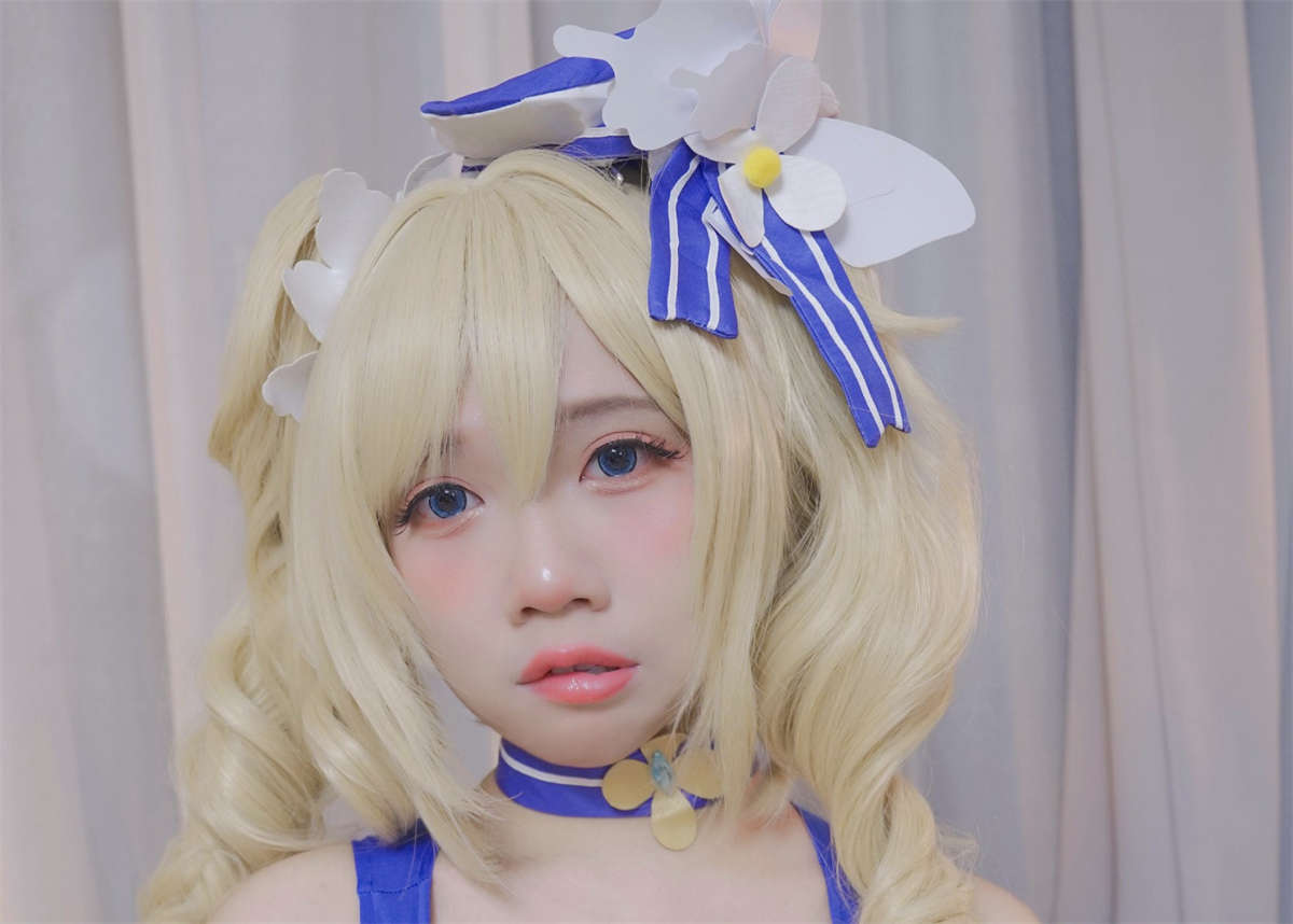 Momoko葵葵 Barbara Swimsuit (Genshin Impact)-日更街拍