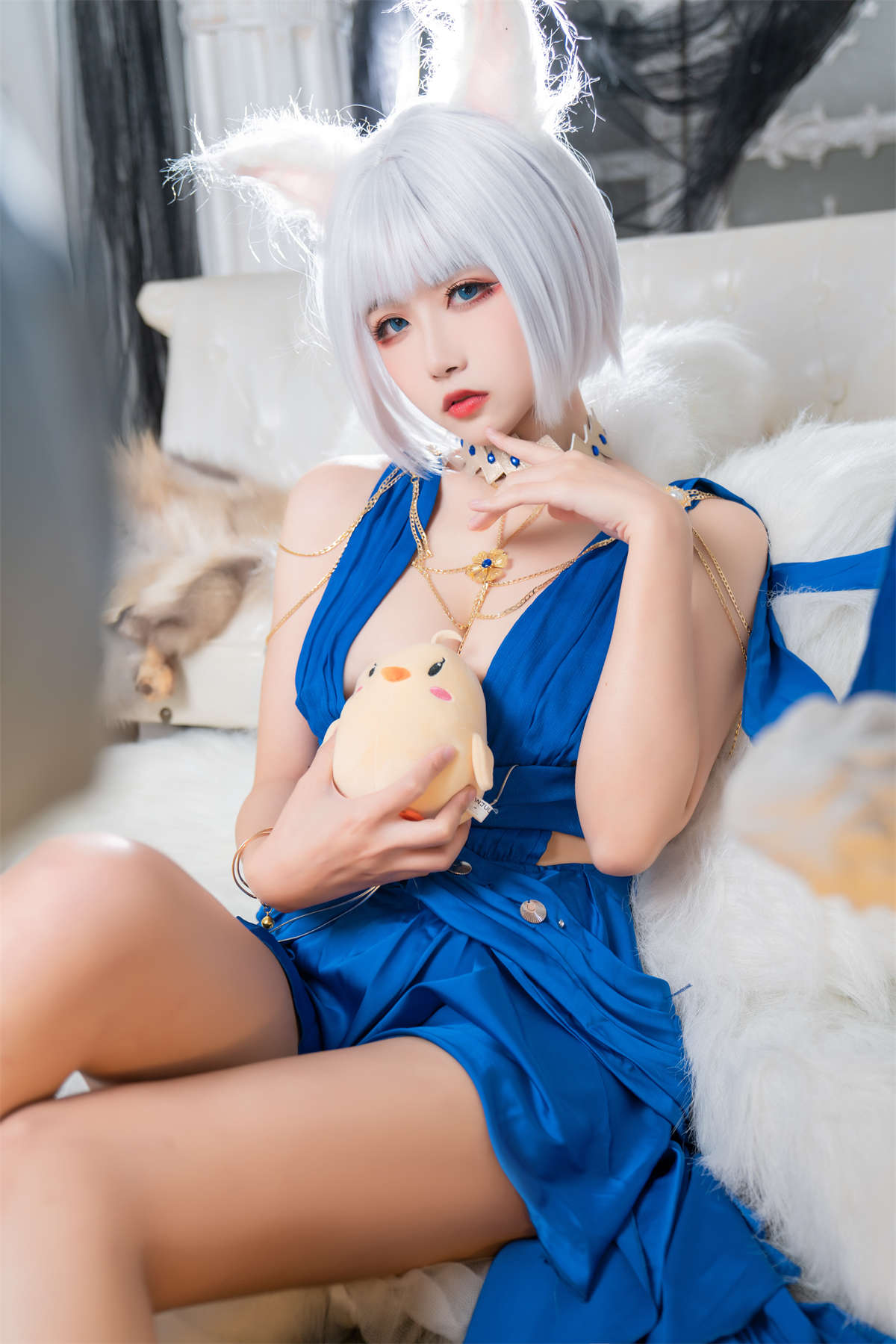Momoko葵葵 碧蓝航线赤城&加贺 礼服-日更街拍
