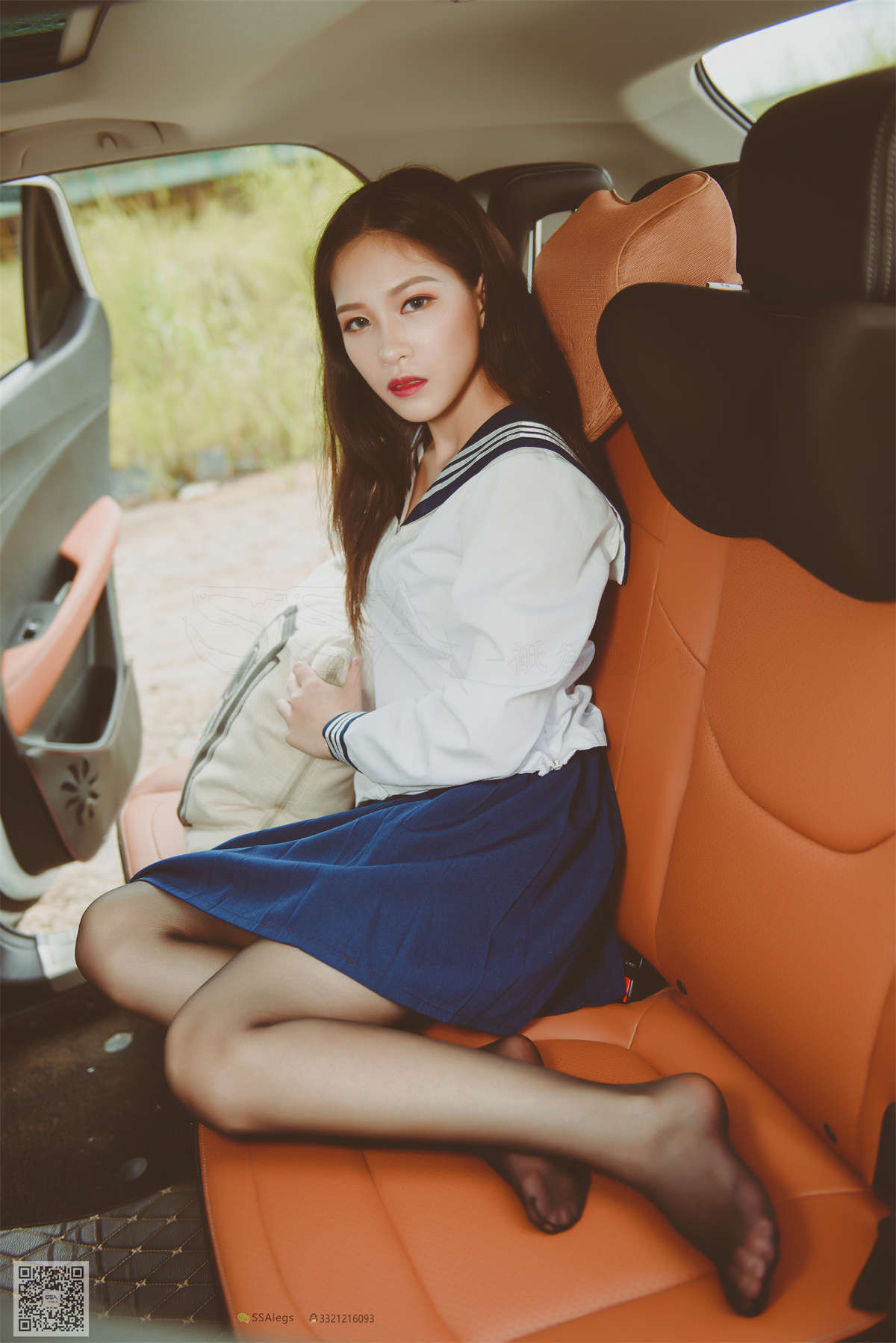 图片[2]-SSA丝社 NO.017 佳佳 小丝妹佳佳练车记-日更街拍
