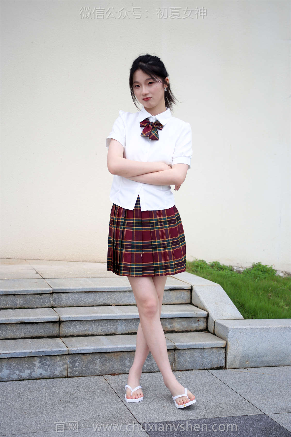 图片[2]-初夏女神 NO.251 安妮 JK人字拖-日更街拍