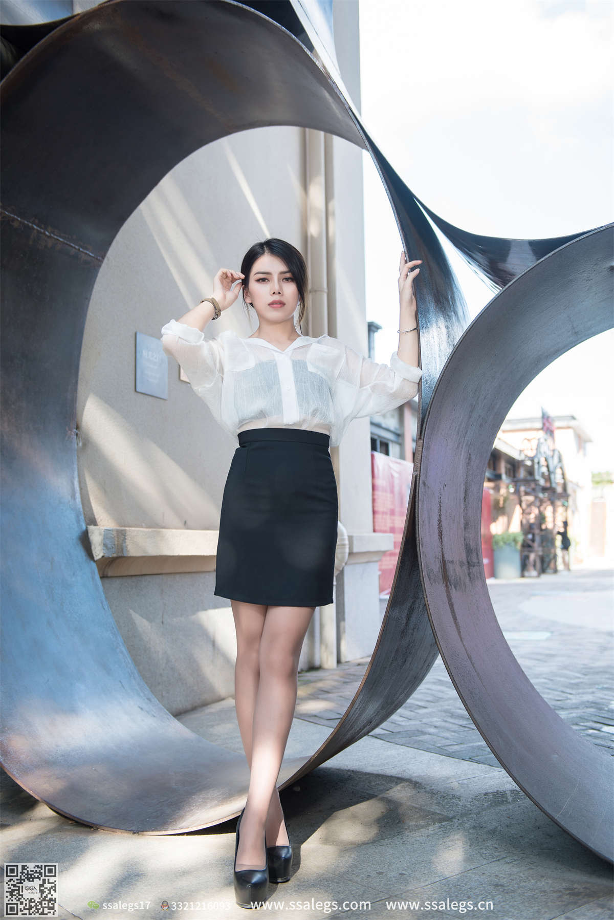 图片[2]-SSA丝社 NO.021 混血美女芷沫浪漫咖啡色丝袜街拍-日更街拍