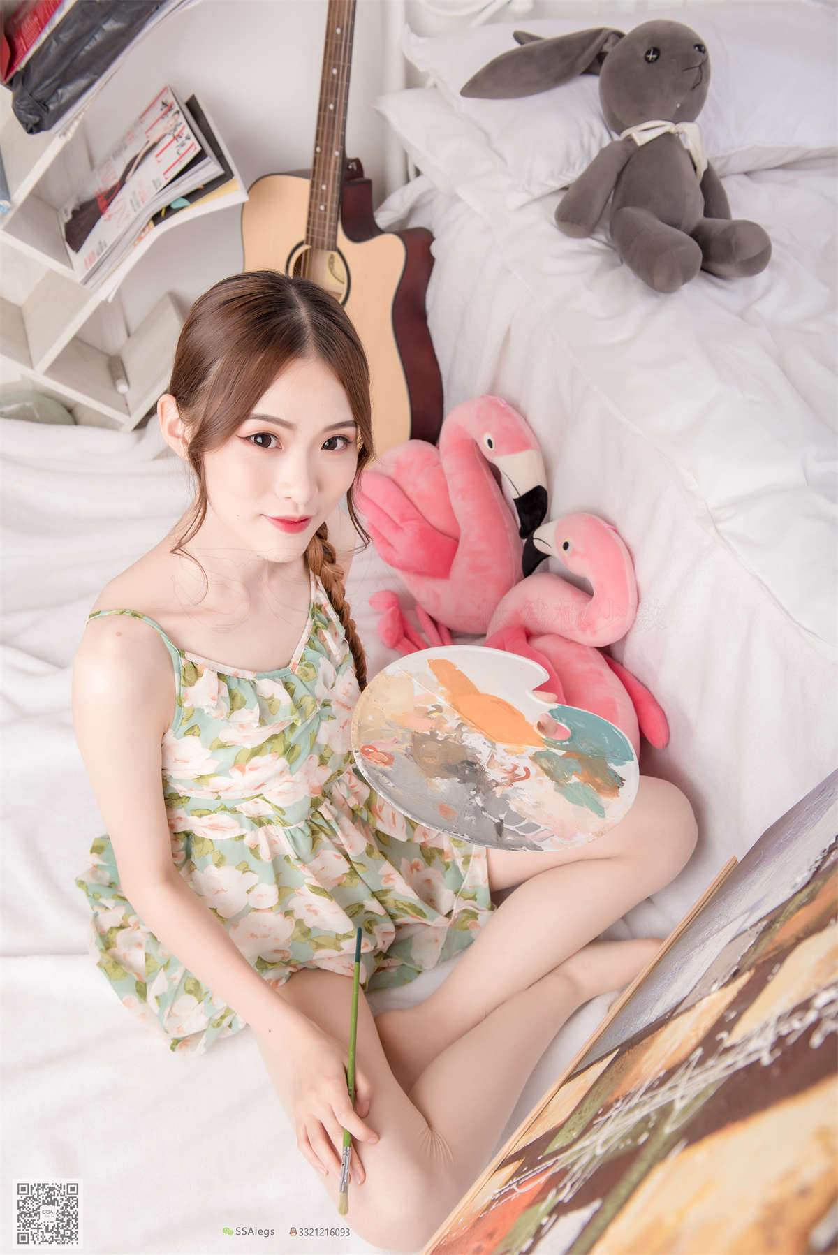 SSA丝社 NO.022 琪琪 化身灵魂画师肉丝美足特写-日更街拍