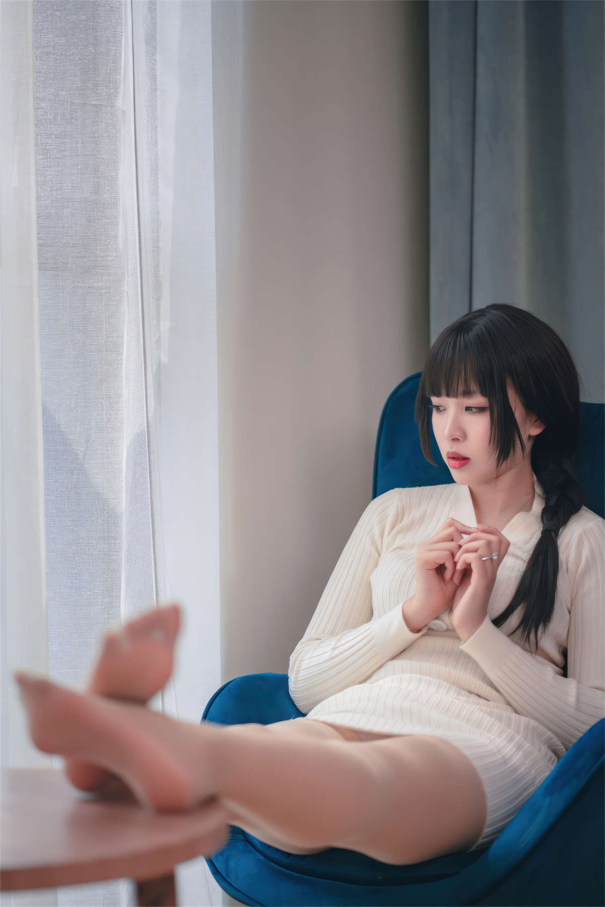 图片[2]-轩萧学姐NO.075 肉丝家妻-日更街拍