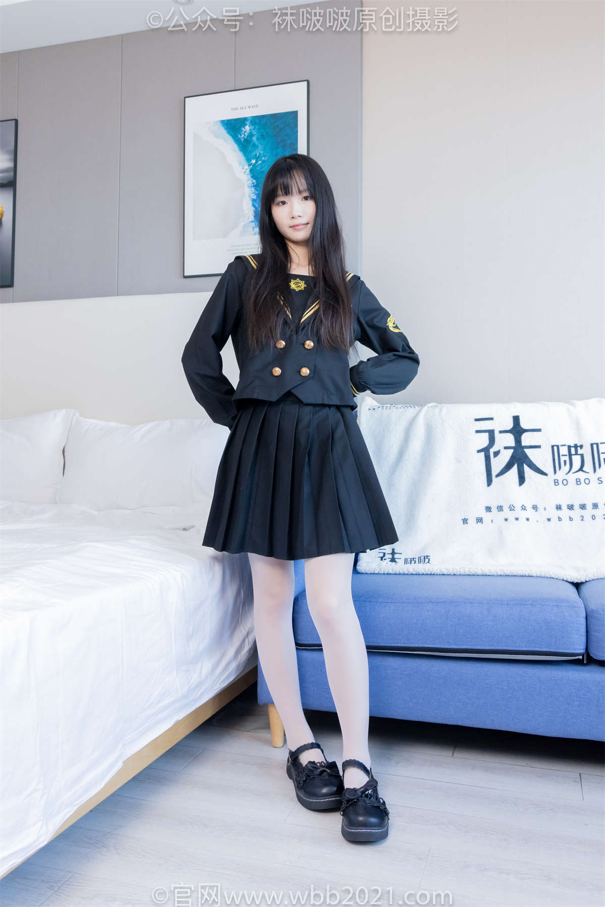 图片[2]-袜啵啵 No.450 甜甜圈-皮鞋、白丝（脚尖加固款）、裸足、裸足印泥踩脚印剧情（仅花絮版）超长花絮版-日更街拍