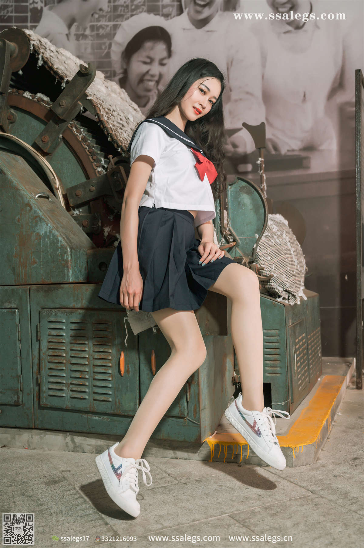 图片[2]-SSA丝社 No.422 漫漫白色jk制服肉丝写真(下)-日更街拍