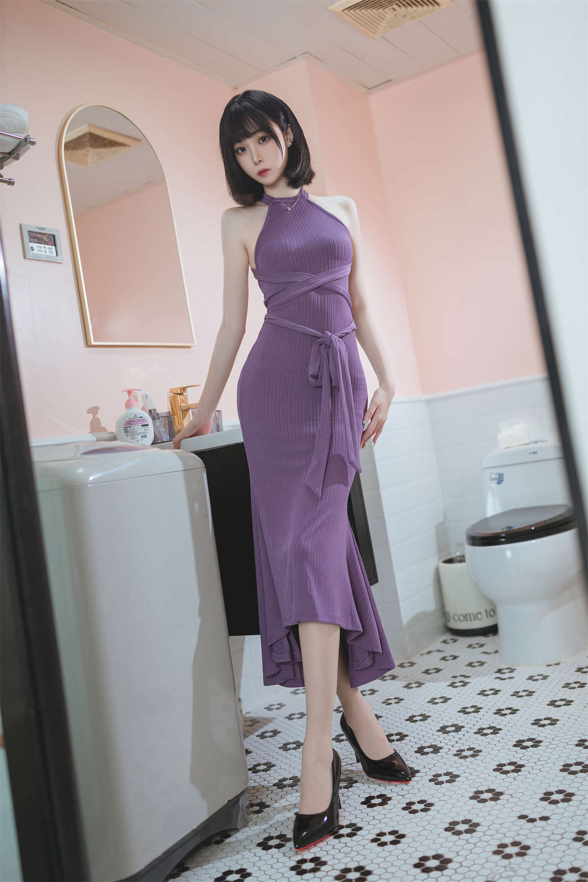 图片[2]-许岚(叁月life) 紫韵人妻-日更街拍