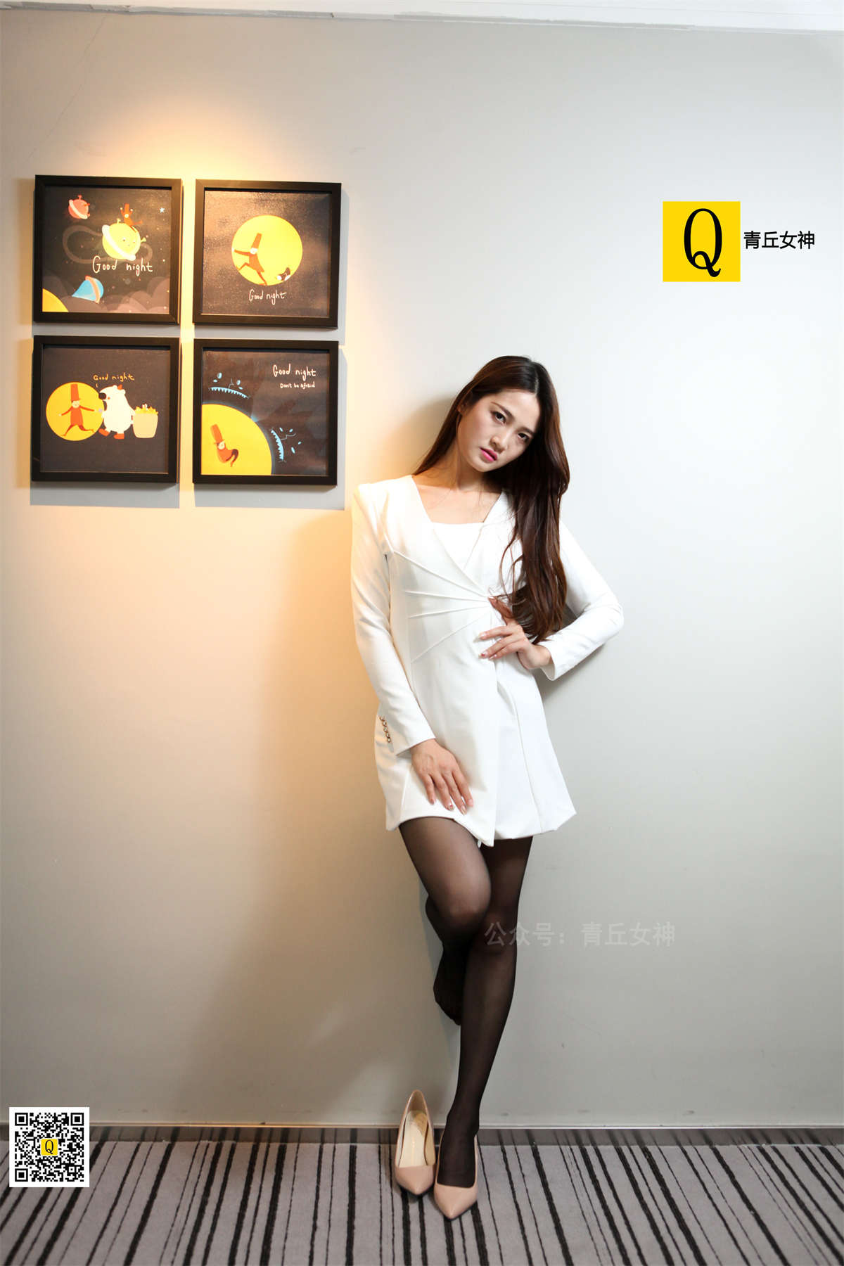 图片[2]-青丘女神 NO.084 2018.01.22 韩流来袭 黑丝女神-日更街拍