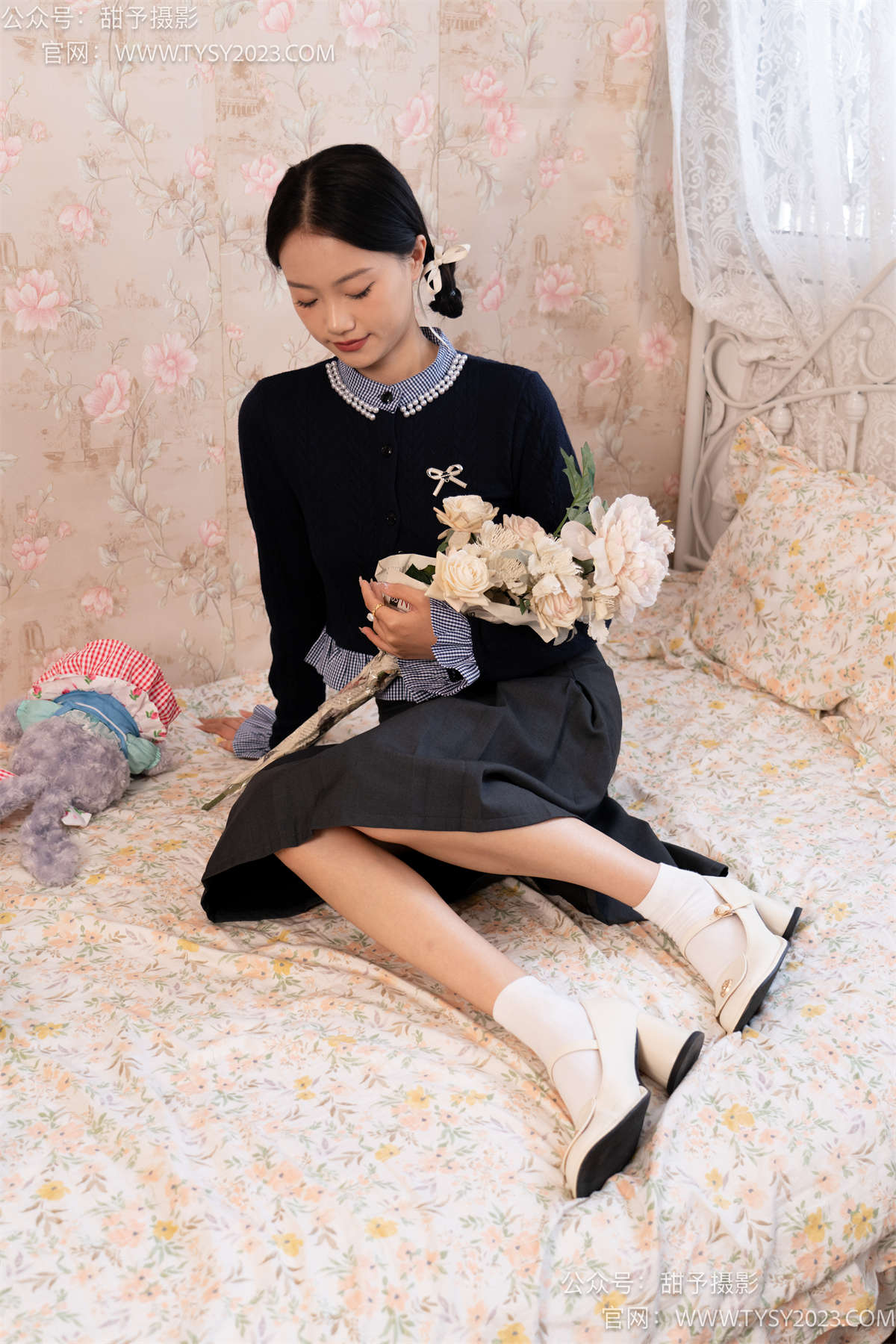 图片[2]-甜予摄影105期：齐齐-高跟鞋、白棉袜、裸足 完整版-日更街拍