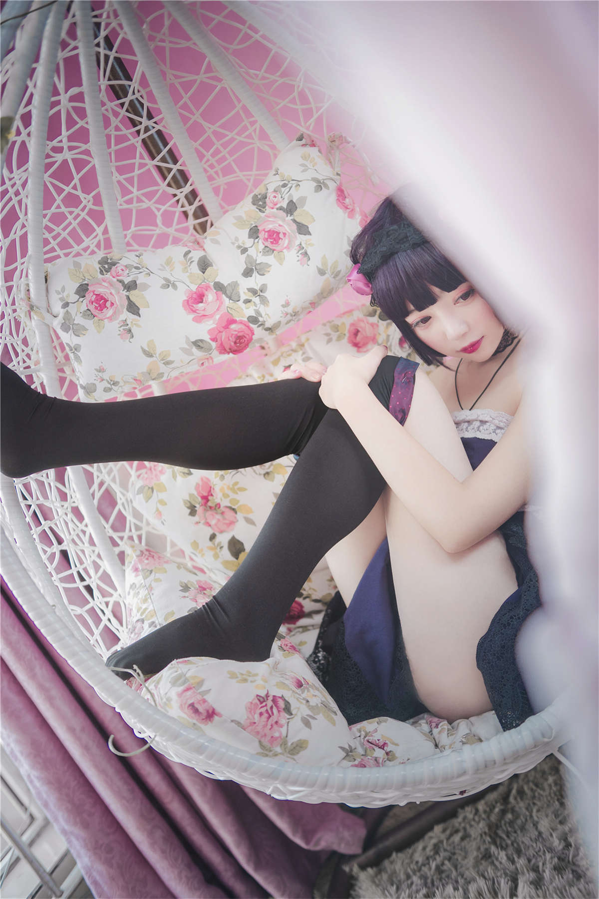 图片[2]-风之领域 NO.203 蕾丝紫衣少女-日更街拍