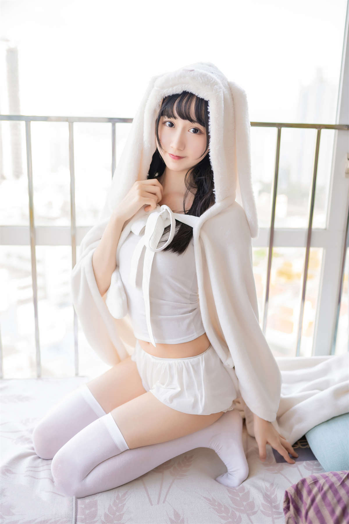 喵糖映画 VOL.245 浴巾兔子-日更街拍