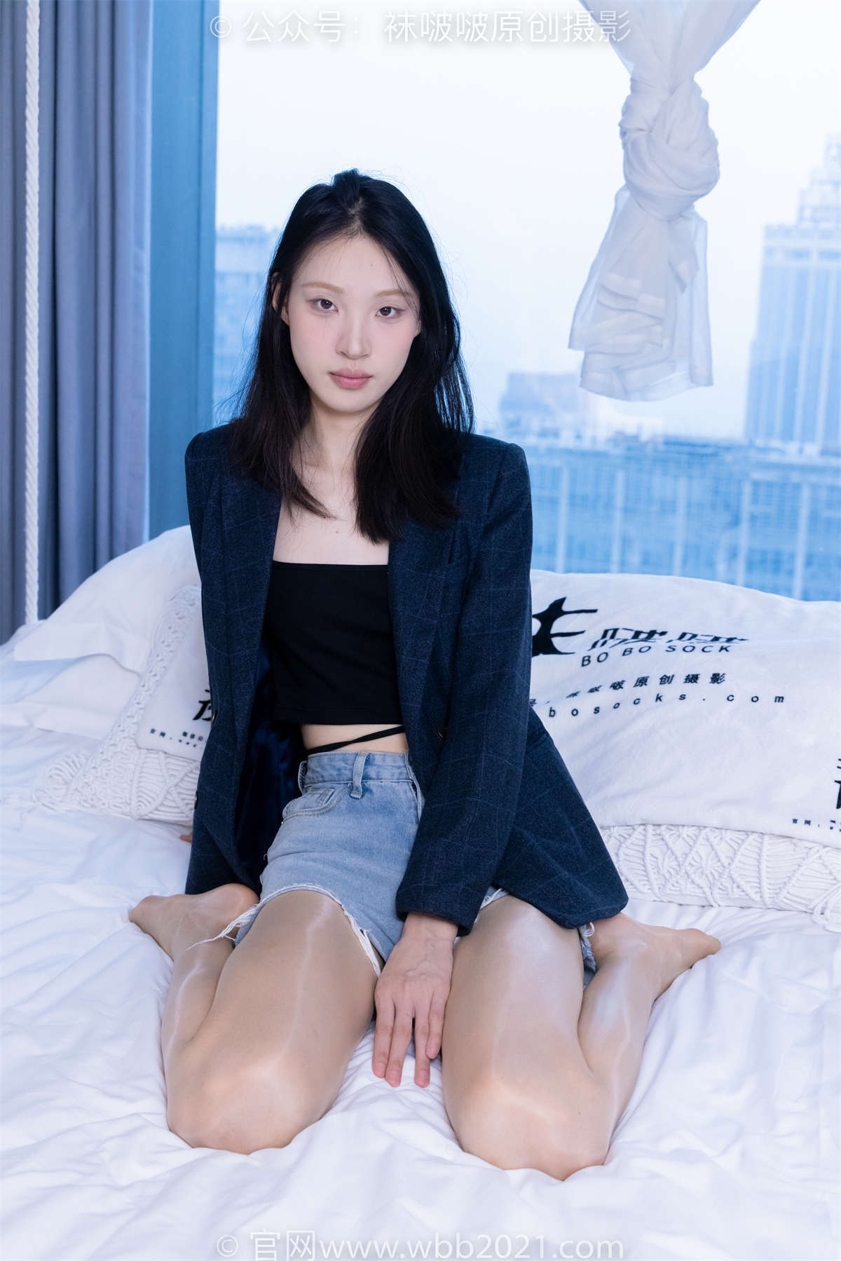 图片[2]-袜啵啵 No.346 雪糕-高跟鞋、油亮肉丝（脚尖透明款）、油亮黑丝（脚尖透明款）花絮版-日更街拍