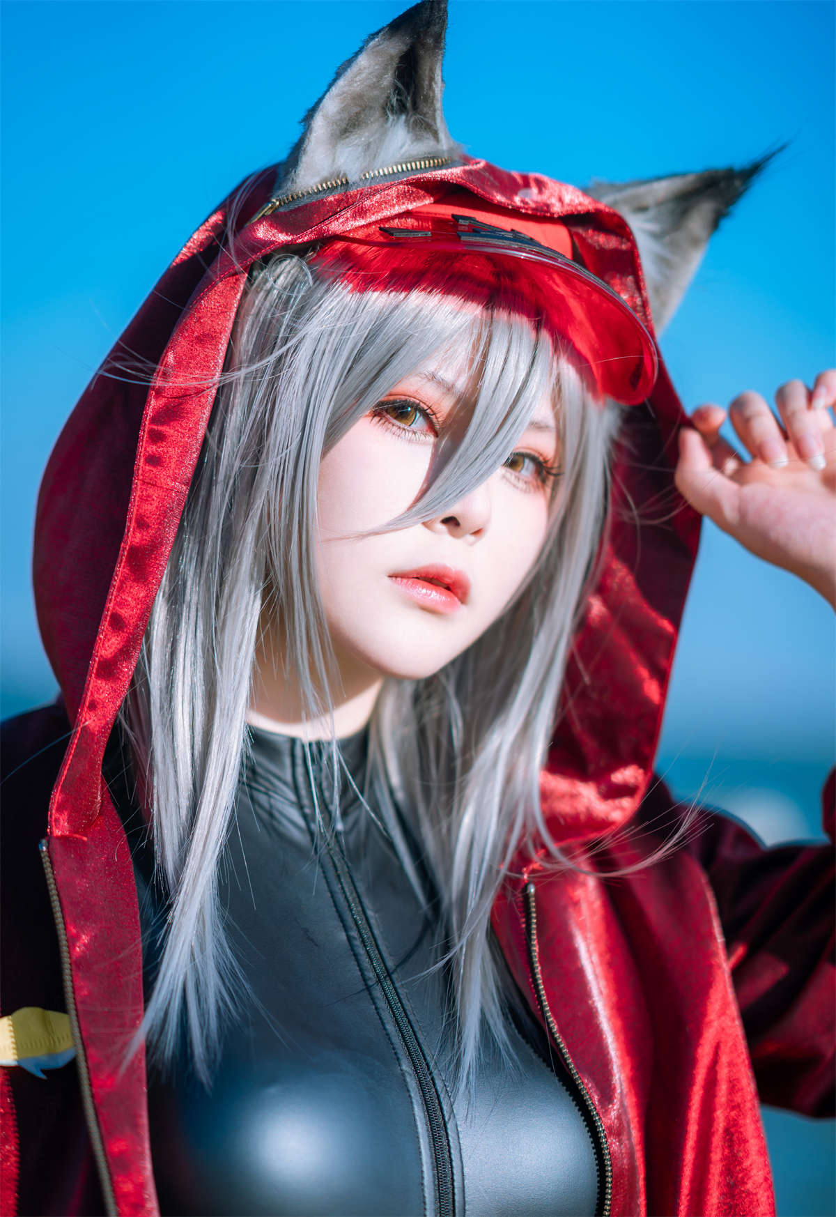 w百合欧皇子w 明日方舟 轻风 LB01 红-日更街拍