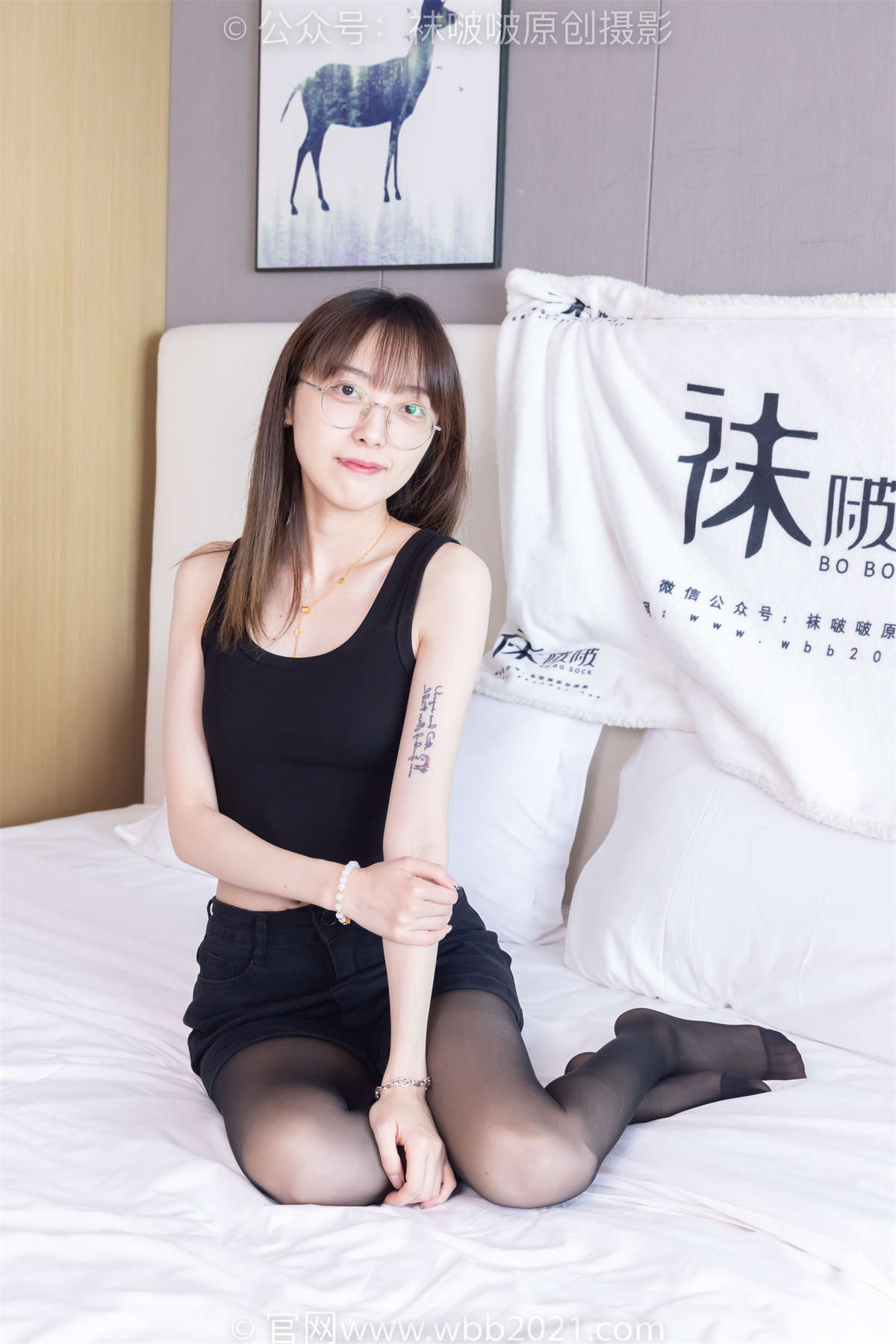 袜啵啵 No.445 稚予-长靴、马丁短靴、黑丝（脚尖加固款）、白棉袜 花絮版-日更街拍