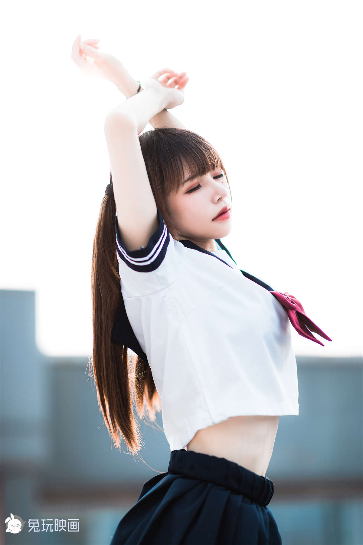 图片[2]-兔玩映画 VOL.013 天台少女-日更街拍