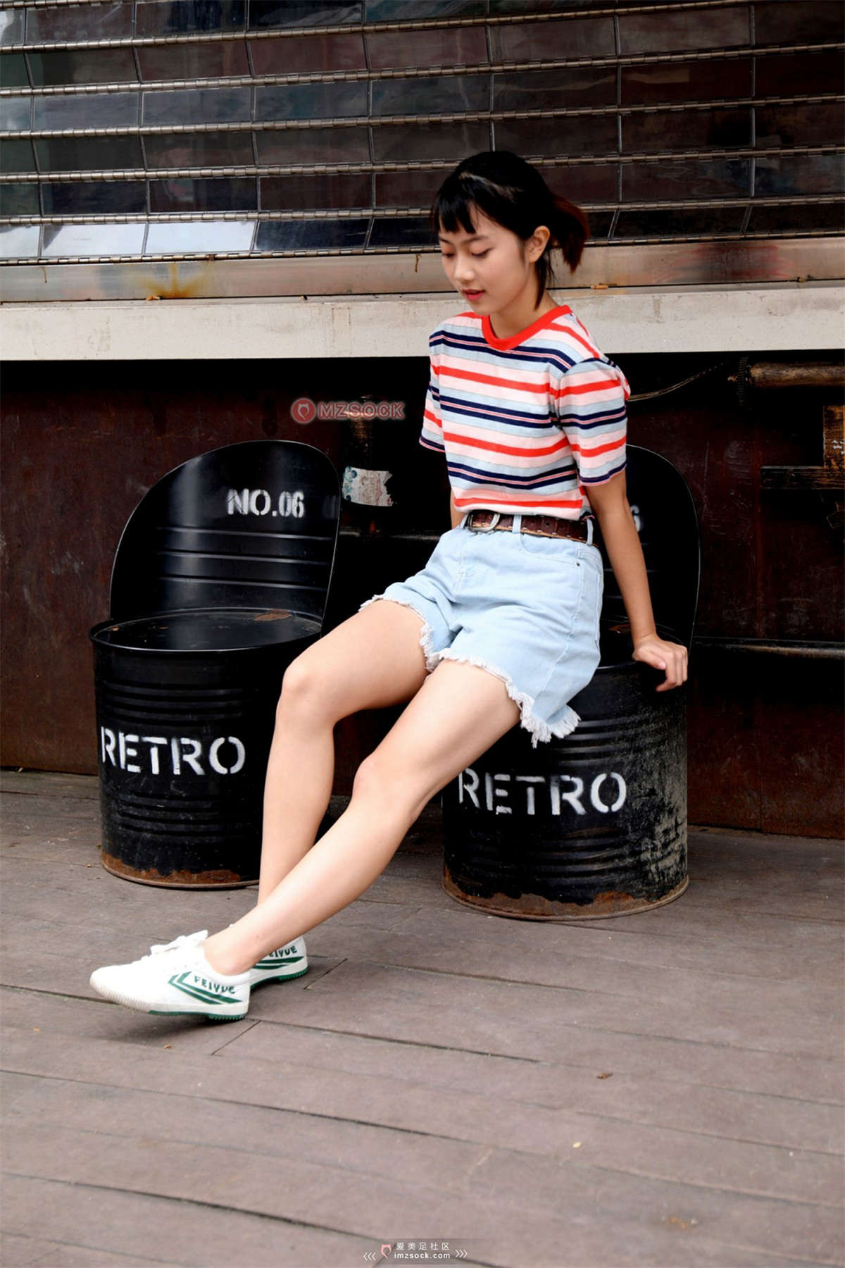 MZSOCK-2018 No.203 婷婷灰色小船袜-日更街拍