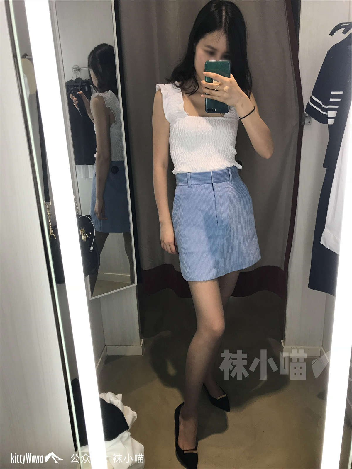 图片[2]-kittyWawa袜小喵 KT059 喵姐姐的试衣间-日更街拍