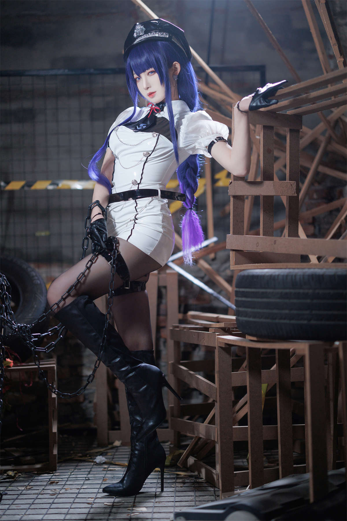 图片[2]-封疆疆v NO.035 雷电将军女警-日更街拍