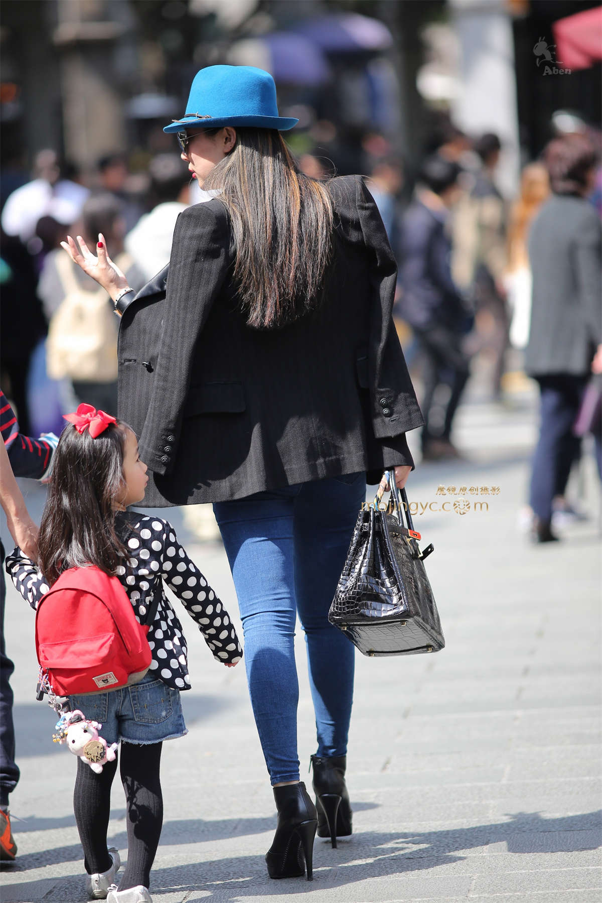 图片[2]-阿奔.蓝礼帽 丰腴身材 牛仔高跟.12p-日更街拍