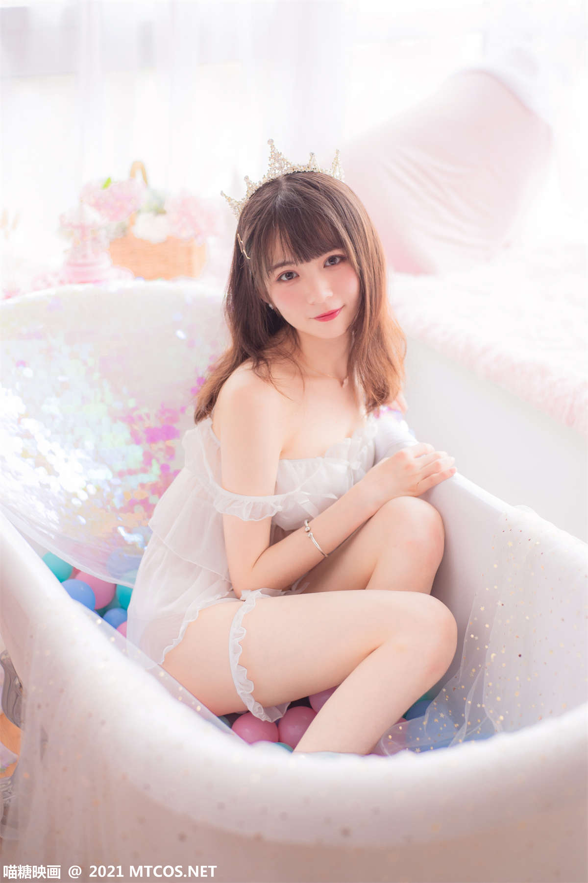 喵糖映画 VOL.351 泡泡粉裙-日更街拍