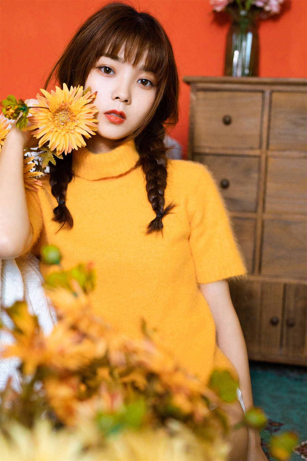 YITUYU艺图语 2024.01.19 橘色少女 小鹿-日更街拍