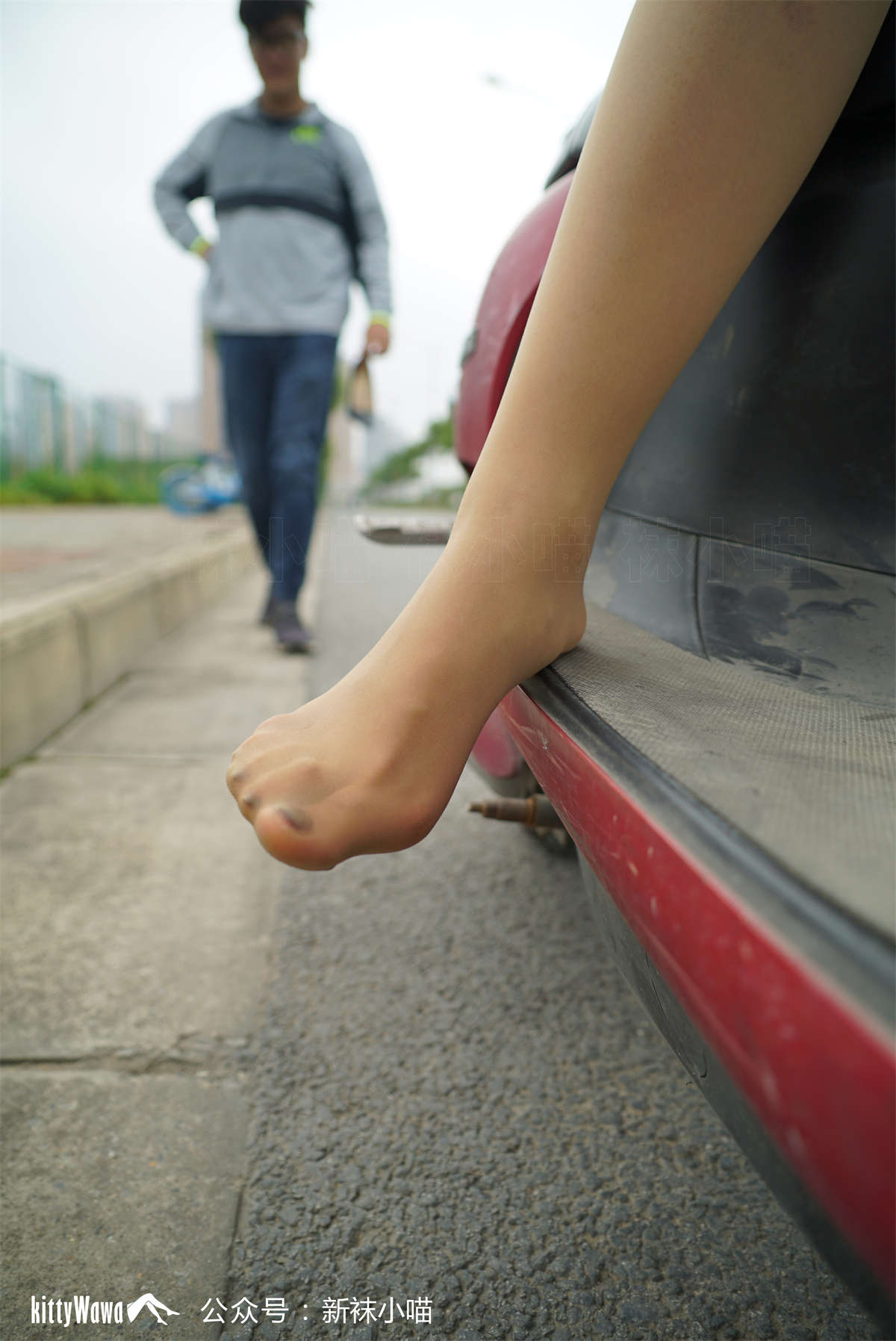 kittyWawa袜小喵故事集 KTS007 顺风车-日更街拍