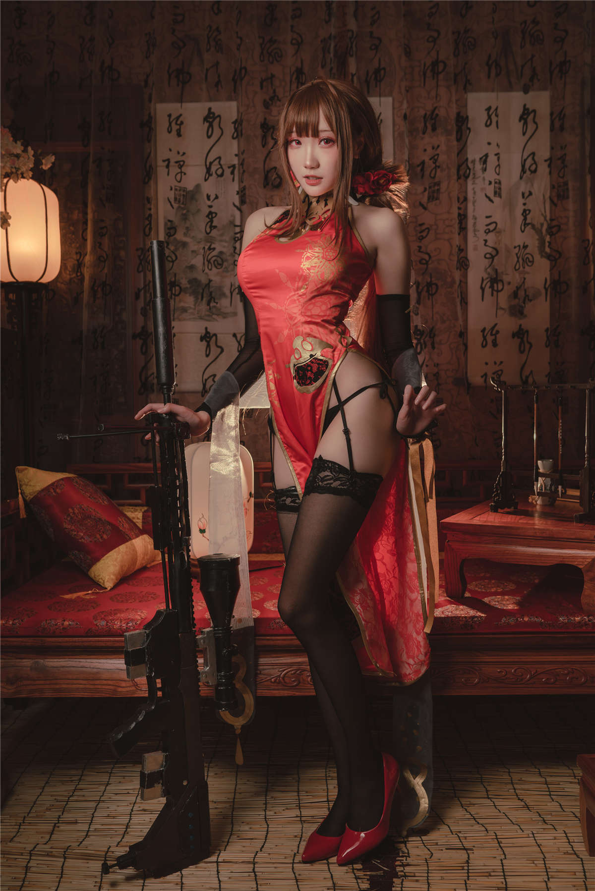 图片[2]-微博知名coser瓜希酱 DSR-5 红牡丹-日更街拍