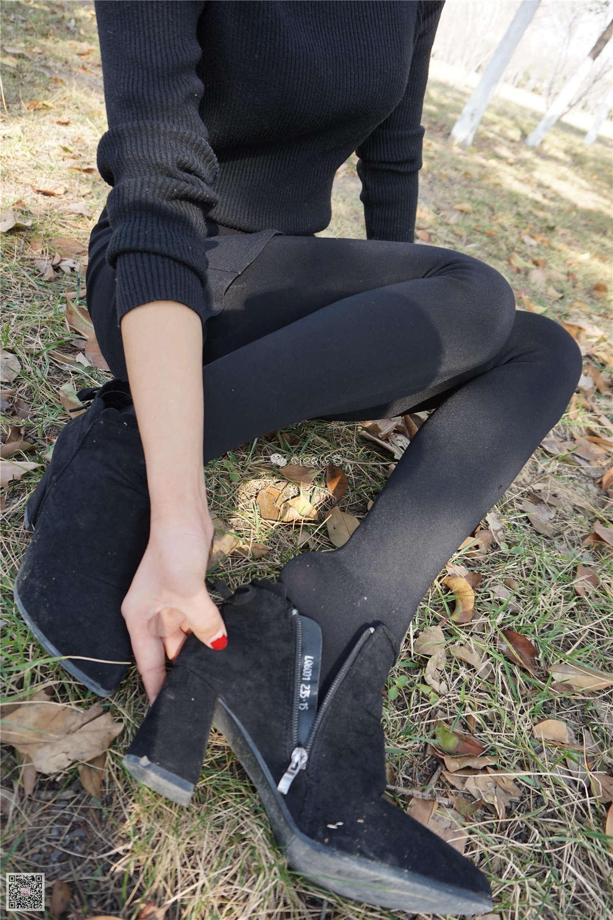 SIEE丝意 NO.058 安安 厚黑丝-日更街拍