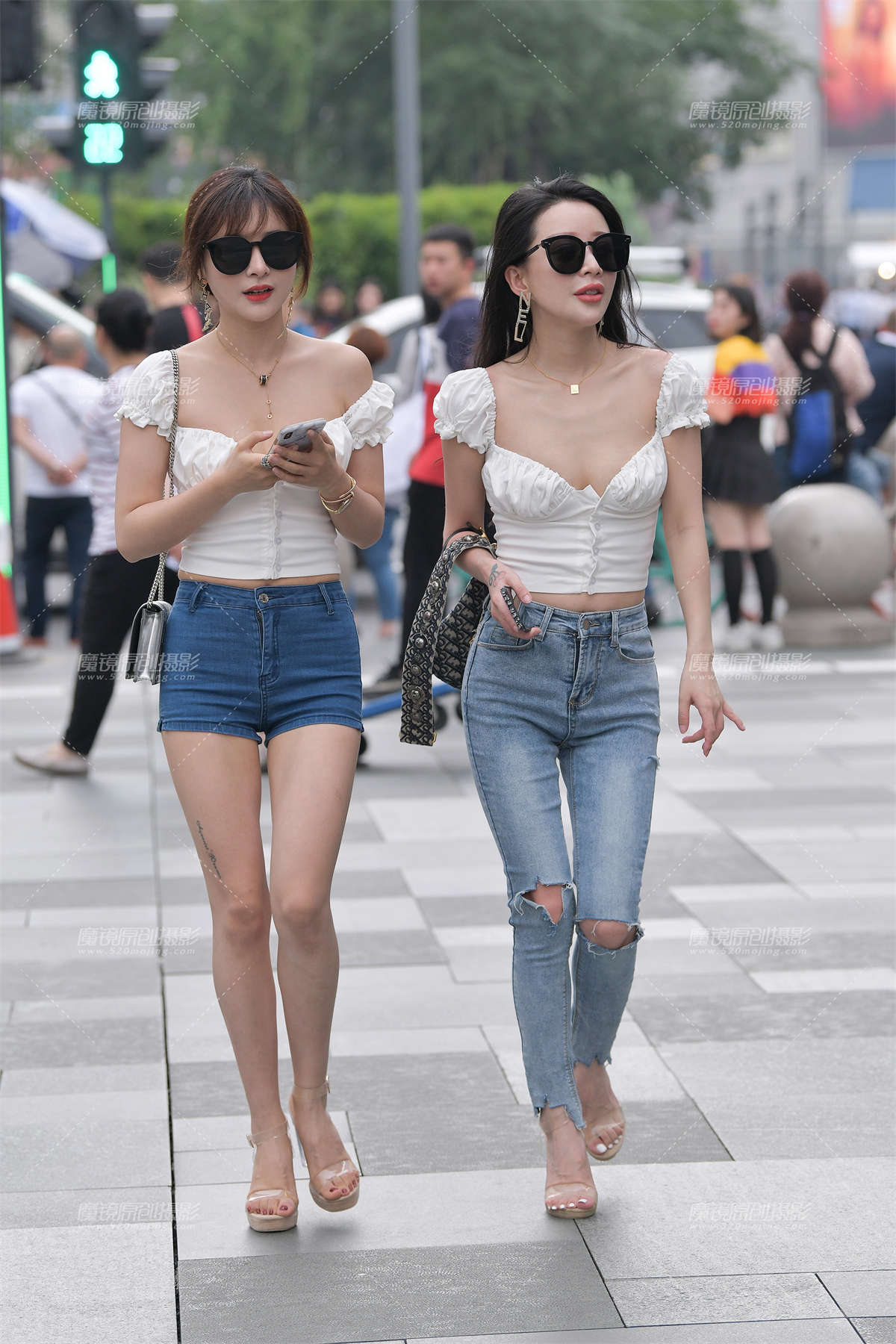 性感，倆闺蜜~-日更街拍