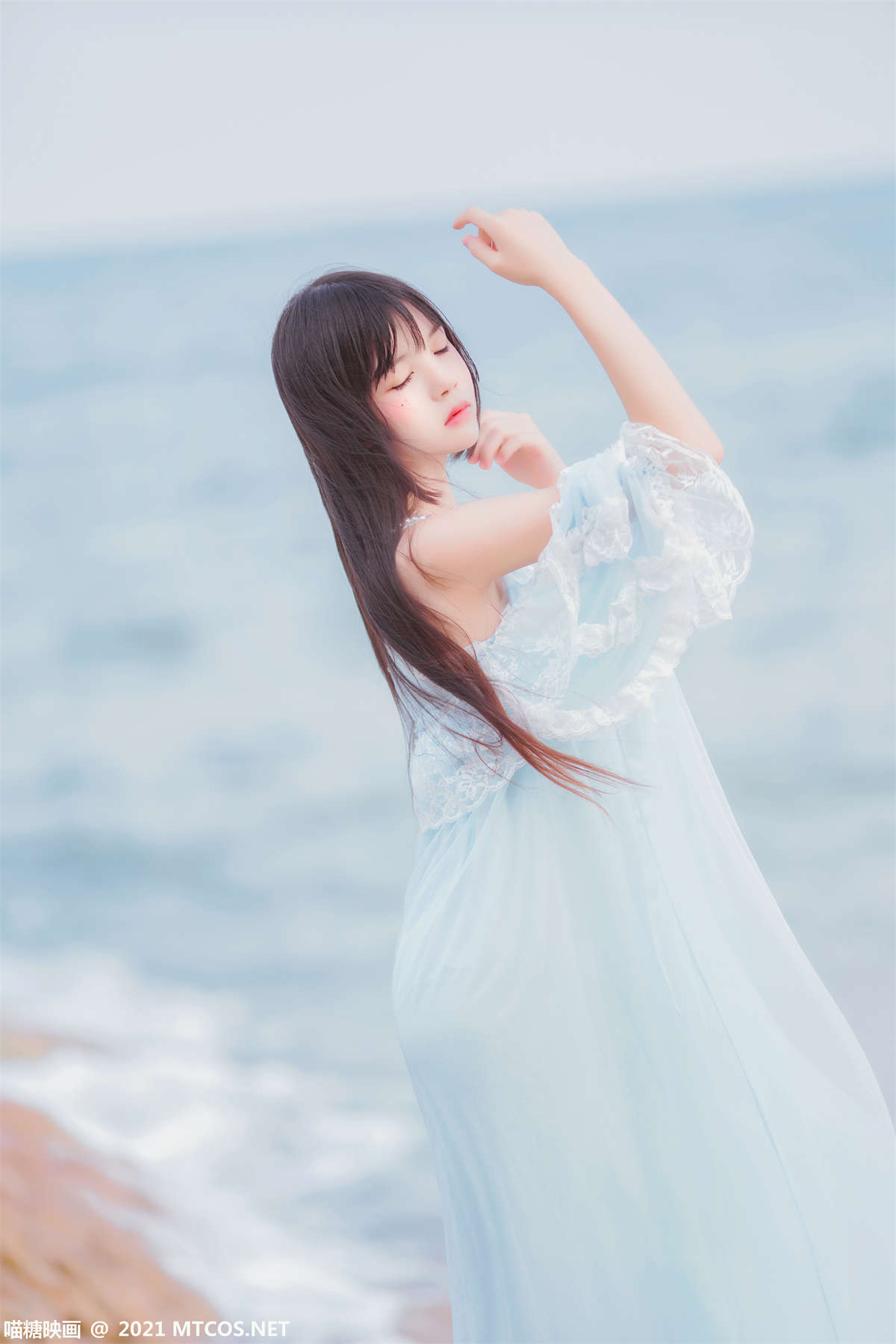 图片[2]-喵糖映画 VOL.380 海边长裙-日更街拍
