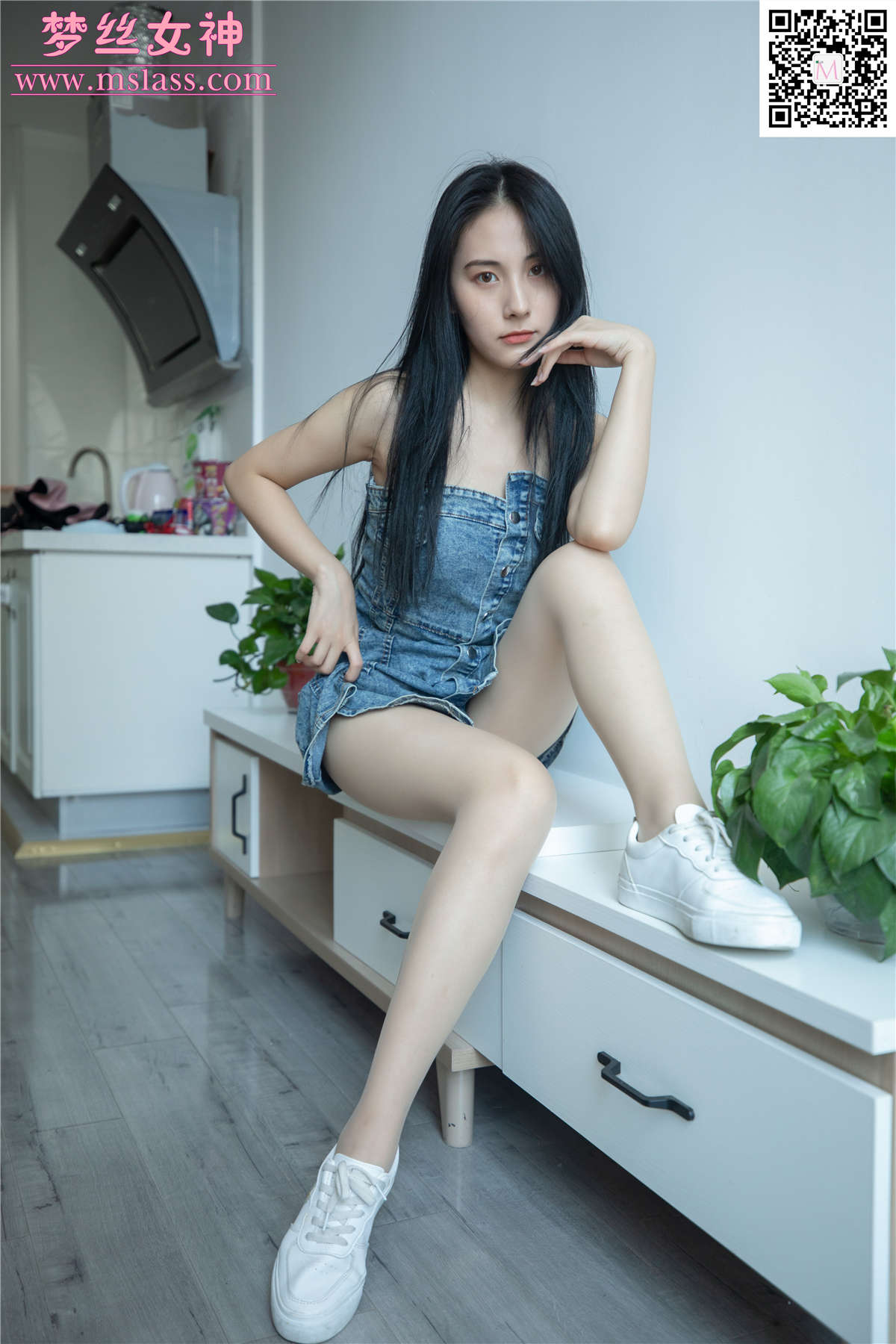 图片[2]-2020.06.30 小允儿《牛仔连衣裙美滋滋》-日更街拍