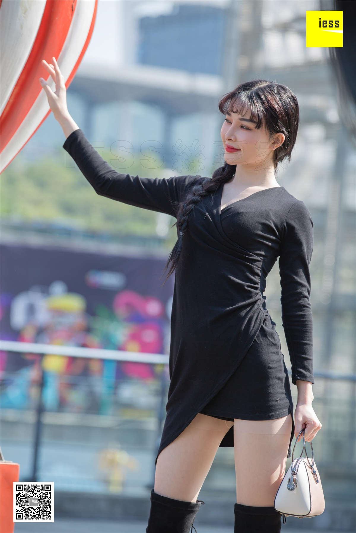 IESS异思趣向 丝享家445期：喵姐的过膝长靴喵姐-日更街拍