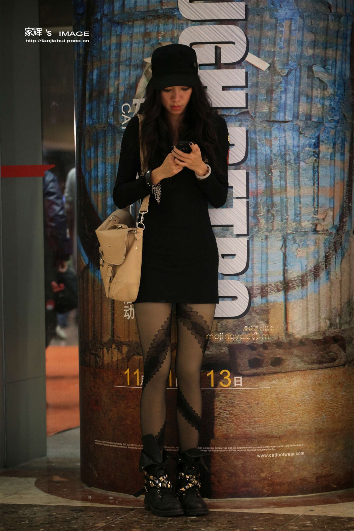 图片[2]-提花黑丝大长腿mm-日更街拍