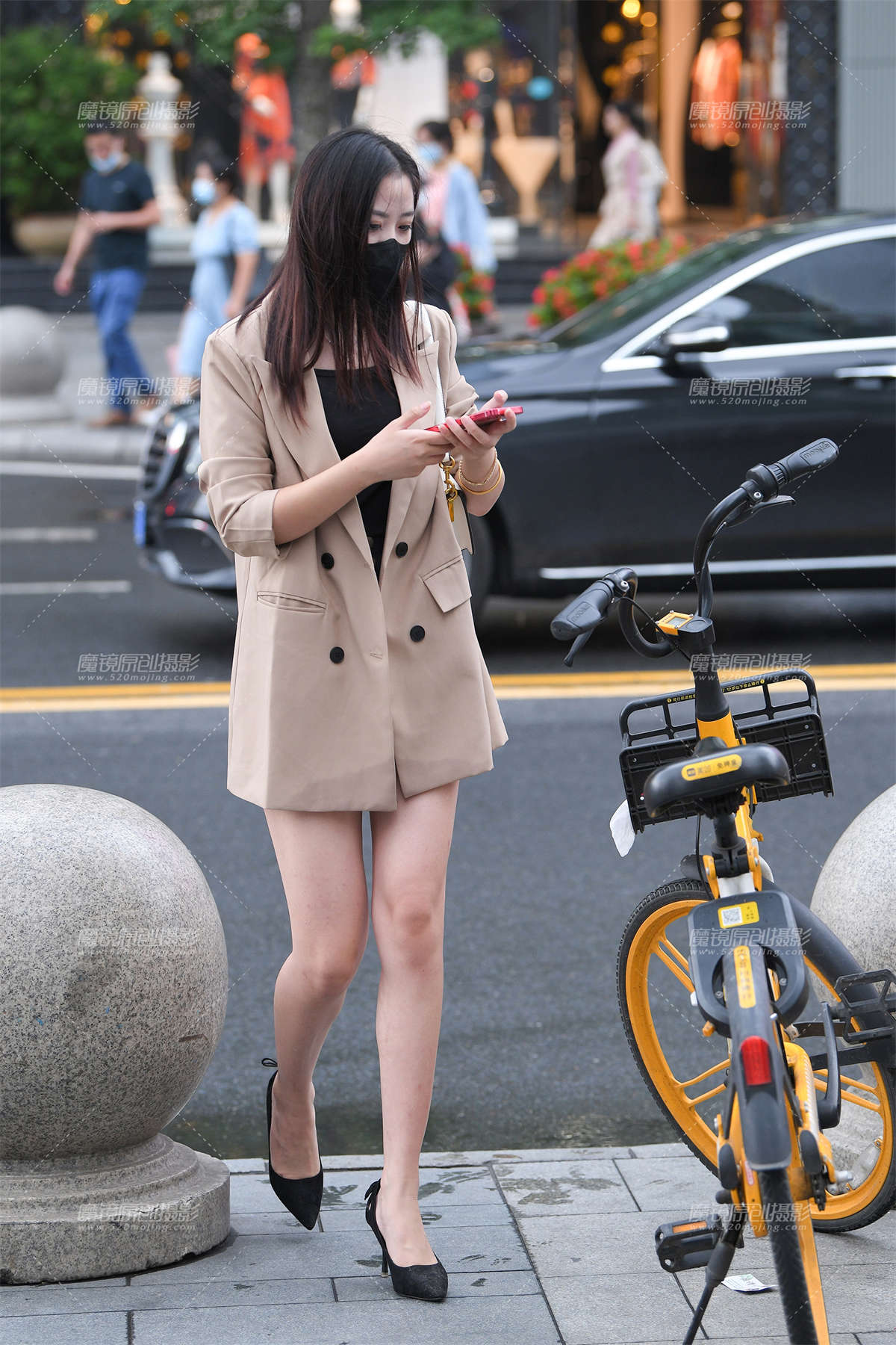 西装-裸腿高跟~-日更街拍