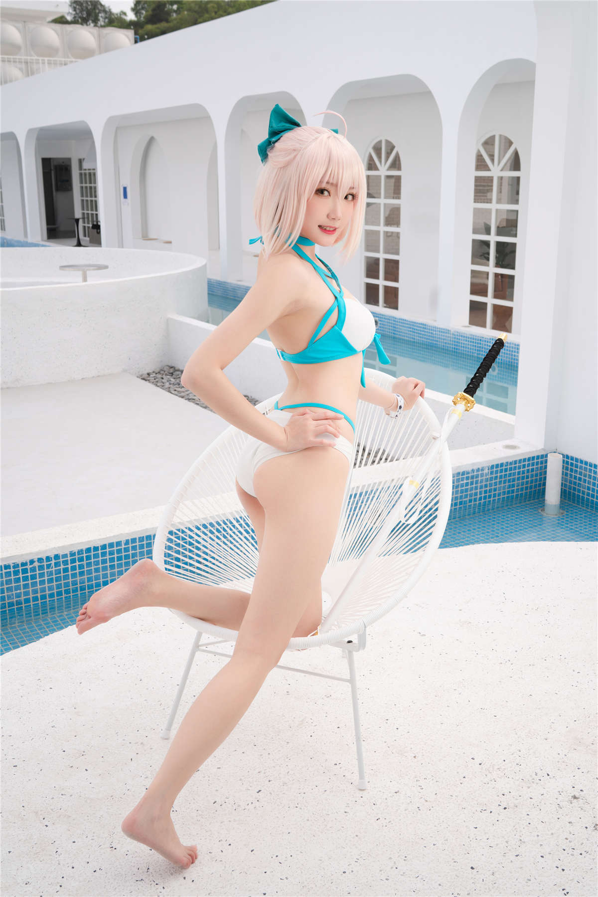 图片[2]-微博知名coser瓜希酱 总司水着满破-日更街拍