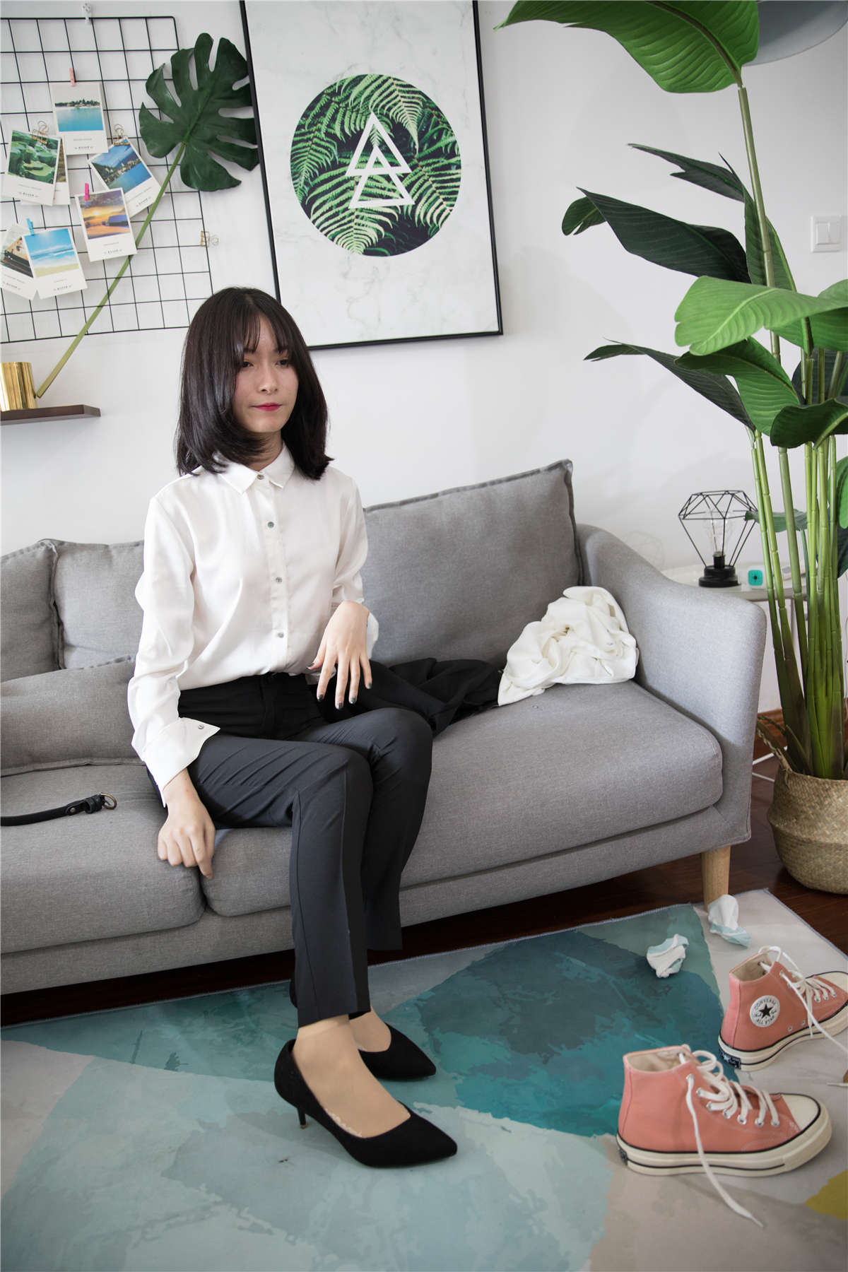 图片[2]-物恋传媒202期：猫耳-今天是Office lady-日更街拍